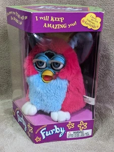 NEW IN BOX 1999 Furby 70-800 Red Blue Yellow Mohawk C041A2509B Blue Eyes RARE! - Picture 1 of 5