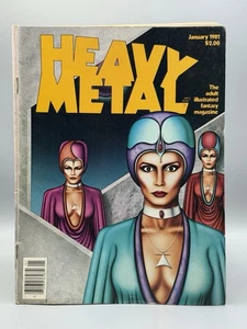 Heavy Metal Magazine January 1981 Futuristic Women Sci-Fi Vintage Collectible - Picture 1 of 5