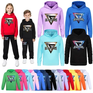 Kids GLADIATORS Print Long Sleeve Hoodie Pullover Jumper Sweatshirt Hoody Tops - Picture 1 of 51