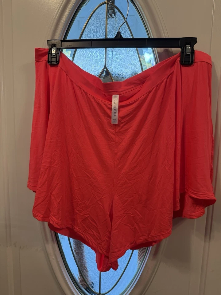 Pantalones cortos para dormir Cacique para mujer talla grande 22/24 naranja suave salón Foto 1 de 1