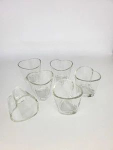 Heart Shaped Clear Glass Shot Glasses Heavy Base 2 Ounces Set of 3 - Picture 1 of 3