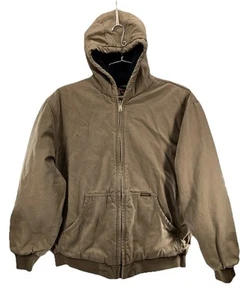 Wolverine Heavy Duty Hooded Jacket Quilted Lined Brown Men’s XL - Picture 1 of 12