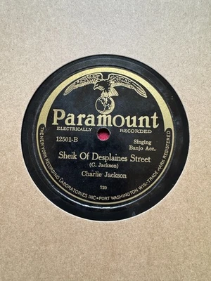 78Rpm, Blues, Charlie Jackson 'The Sheik Of Desplaines Street' US Paramount! - Image 1 of 4