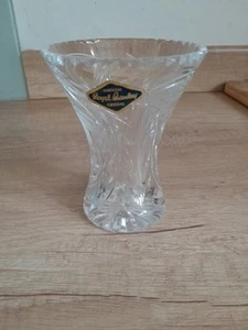 English Royal Brierley Crystal Small Vase - Picture 1 of 4