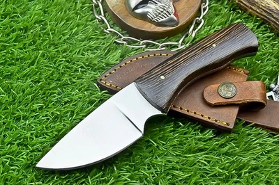 Handmade J2 Steel Blade Hunting Knife, Outdoor Camping Skinning Knife ZZ-94 - Image 1 of 4