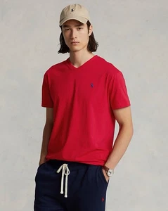 Camiseta Polo Ralph Lauren Cuello en V Calce Clásico XL Roja - Imagen 1 de 9