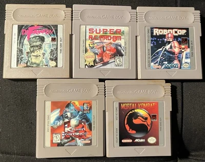 Lote de 5 juegos para Nintendo Gameboy Mortal Kombat Killer Instinct Robocop Dr Franken + Foto 1 de 2