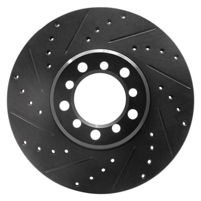 For Mercedes-Benz 560SEL 90-91 Brake Rotor eLINE Drilled & Slotted 1-Piece Front - Image 1 of 4