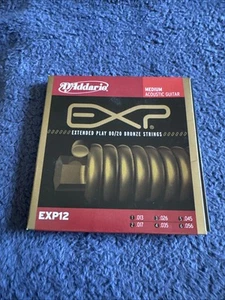 D'Addario EXP12 80/20 Bronze Strings .013-.056  Medium Acoustic Guitar Strings - Picture 1 of 6