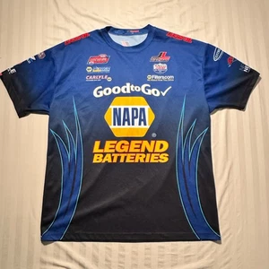 NAPA Auto John Lombardo Jr Pro Series Pit Image Crew Shirt Mens 3X Made In USA - Picture 1 of 12