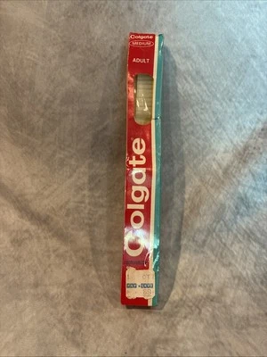 Vintage Colgate Toothbrush New Old Stock 1980s Yellow NOS Movie Prop Retro - Image 1 of 2