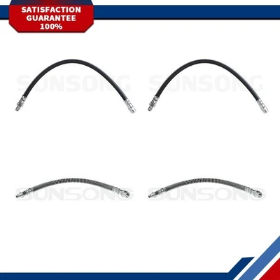 4 Sunsong Front Rear Brake Hose Line Fits 2012 2013 2014 2015 Mercedes-Benz C250 - Image 1 of 4