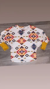 Bibi Gr. Small Azteken Pullover leicht elegant bunt langarm  - Bild 1 von 6