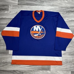 Vintage CCM MASKA New York Islanders NHL Striped Hockey Jersey Mens XL 90s RARE - Picture 1 of 6
