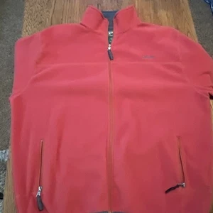 Cabela's Herren Fleecejacke durchgehender Reißverschluss orange Stehkragen Outdoor Mantel - Bild 1 von 7