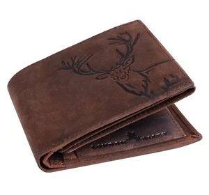 London Alley Elk Vintage Brown Leather Wallet For Men 6 Card Slot RFID Blocking - Picture 1 of 10