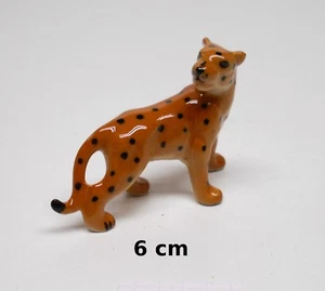 figurine miniature d'un léopard en porcelaine,leopard,luipaard, vitrine tp10-14 - Imagen 1 de 2