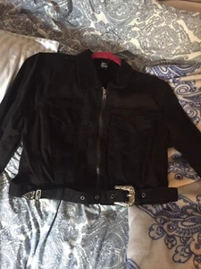 Black Denim Jacket small - Picture 1 of 10
