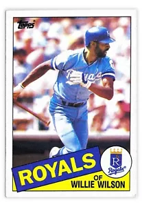 1985 Topps Tiffany Baseball #617 Willie Wilson Kansas City Royals Baseballkarte - Bild 1 von 2