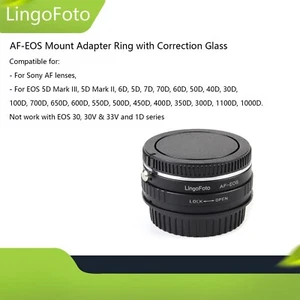 Lens Adapter with Correction Glass for Sony / for Minolta MA AF Lens to EF Mount - Picture 1 of 7
