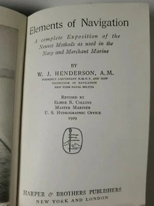 Elements of Navigation by W.J. Henderson 1929 Illustrated Small Book - Bild 1 von 10