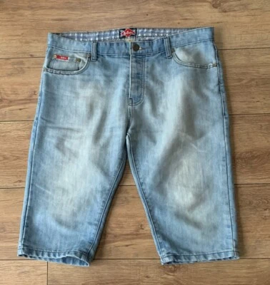 Mens Lee Cooper Long Blue Wash Denim Shorts Size X-Large Vintage - Image 1 of 4