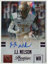 J.J. Nelson 2015 Panini Prestige Rookie Signatures Extra Points Purple Auto /100