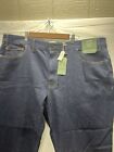 MUTUAL WEAVE Jeans Mens THE ATHLETIC tapered leg 50x30 Dark Wash Black Rinse
