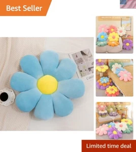 Multi-Purpose 21.6" Flower Pillow - Cute and Washable Accent for Chairs & Floors - Picture 1 of 9
