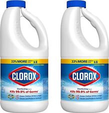 2 Pack Clorox Splash-Less Bleach, Concentrated Formula, Clean Linen, 40 Oz.