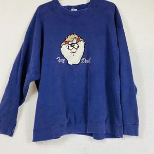 Vintage Disney Mickey and Co Taz Devil Purple Crewneck Sweatshirt XXL Classic - Picture 1 of 11