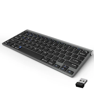 Portable 2.4G+ Wireless Keyboard Ultra Slim Waterproof Office For Windows Laptop - Image 1 of 4