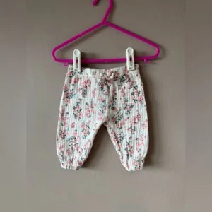 Laura Ashley Baby Girls 100% Cotton Floral Print Pants Size 0-3 months - Picture 1 of 11