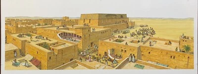 Original Artwork by Richard Hook of 2500 BCE settlement Mohenjo-daro, Pakistan - Image 1 of 4