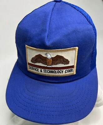 Gorra Service & Technology Corp Parche Águila Snapback Gorra Camionero EE. UU. Malla De Colección Foto 1 de 4