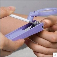 Genuine Rimei nail cutter clippers scissors with magnifying glass-B680