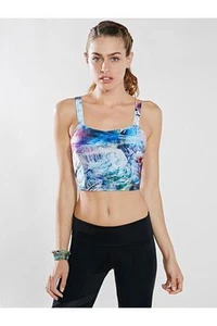 Neu mit Etikett Onzie Majestic bauchfreies Triangel-Top BH Cutout Yoga Stretch gefüttert USA M L - Bild 1 von 2