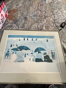 Vintage Dick LaBonte Hand Signed Numbered 60/300 Rigging Up Lithograph Sea - Picture 1 of 9