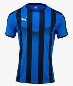PUMA Hombres LIGA Camisas a Rayas Jersey Entrenamiento Azul Camiseta Casual 7... - Imagen 1 de 4