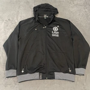 LRG Lifted Research Group Jacket Mens XXL Black Track Grass Roots Y2K Skate - Picture 1 of 8