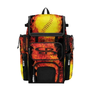 Boombah Superpack Baseball/Softball Backpack - Gear/Bat Bag Pack - Flame Thrower - Picture 1 of 9