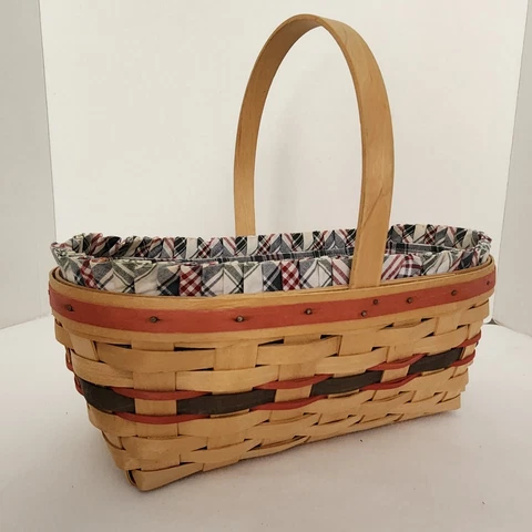 Longaberger 1994 Large Unstained Oval Easter Basket~Prot~Liner SOLD 30 DAYS ONLY Cover