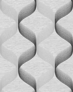 Papel pintado retro EDEM 1034-10 gráfico brillante plata gris antracita 5,33 m2 - Imagen 1 de 1