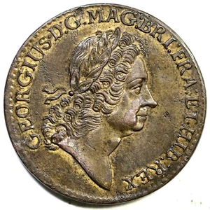 1723 M 4.6-E.12 R-6 Rosa Americana Twopence Colonial Coin - Picture 1 of 2