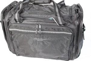 NEW Eddie Bauer Canvas 22-inch Duffle Travel Bag Multiple Compartments NWT Black - Picture 1 of 16