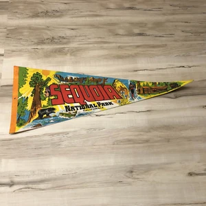 Vintage SEQUOIA NATIONAL PARK CALIFORNIA Souvenir Pennant Flag - Picture 1 of 2