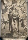 Nicolas Bonnart rare grande gravure 17eme siecle Ave Regina caelorum domina