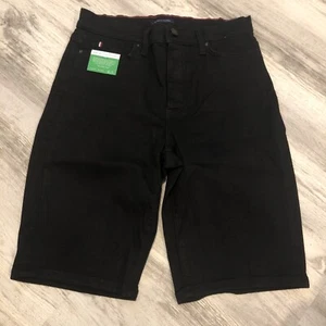Bermudas ajustadas Tommy Hilfiger para mujer cierre magnético talla 6 cintura 28 negras - Imagen 1 de 6