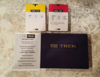 Word Trek Vintage Card Puzzle Game by Rex Games, Sealed Cards! - Image 1 of 4