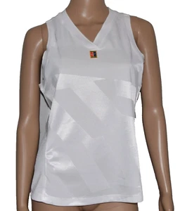 NWT Nike Court Dri-FIT White V-Neck Slim Fit Tennis Tank Size L CK8285-100 - Picture 1 of 6